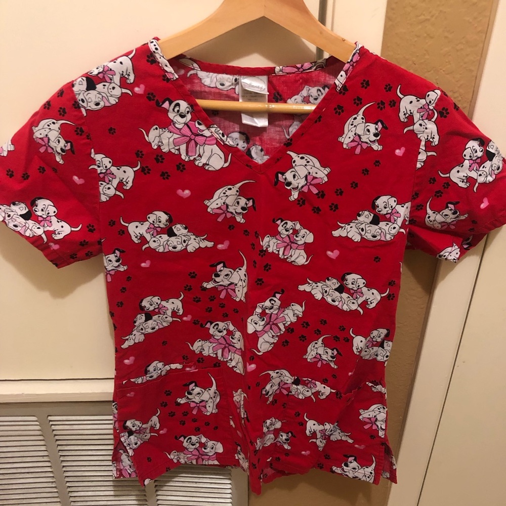 Nurse cartoon scrub top size S
